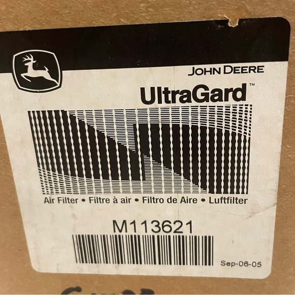 John Deere Genuine OEM Primary Air Filter NIB Element M113621 - Picture 1 of 2